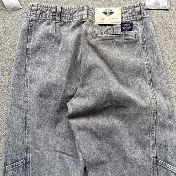 Deadstock 90s Dockers Jeans Black 28x30 Pleated Denim Levi’s Baggy Acid Vintage - Picture 10 of 13